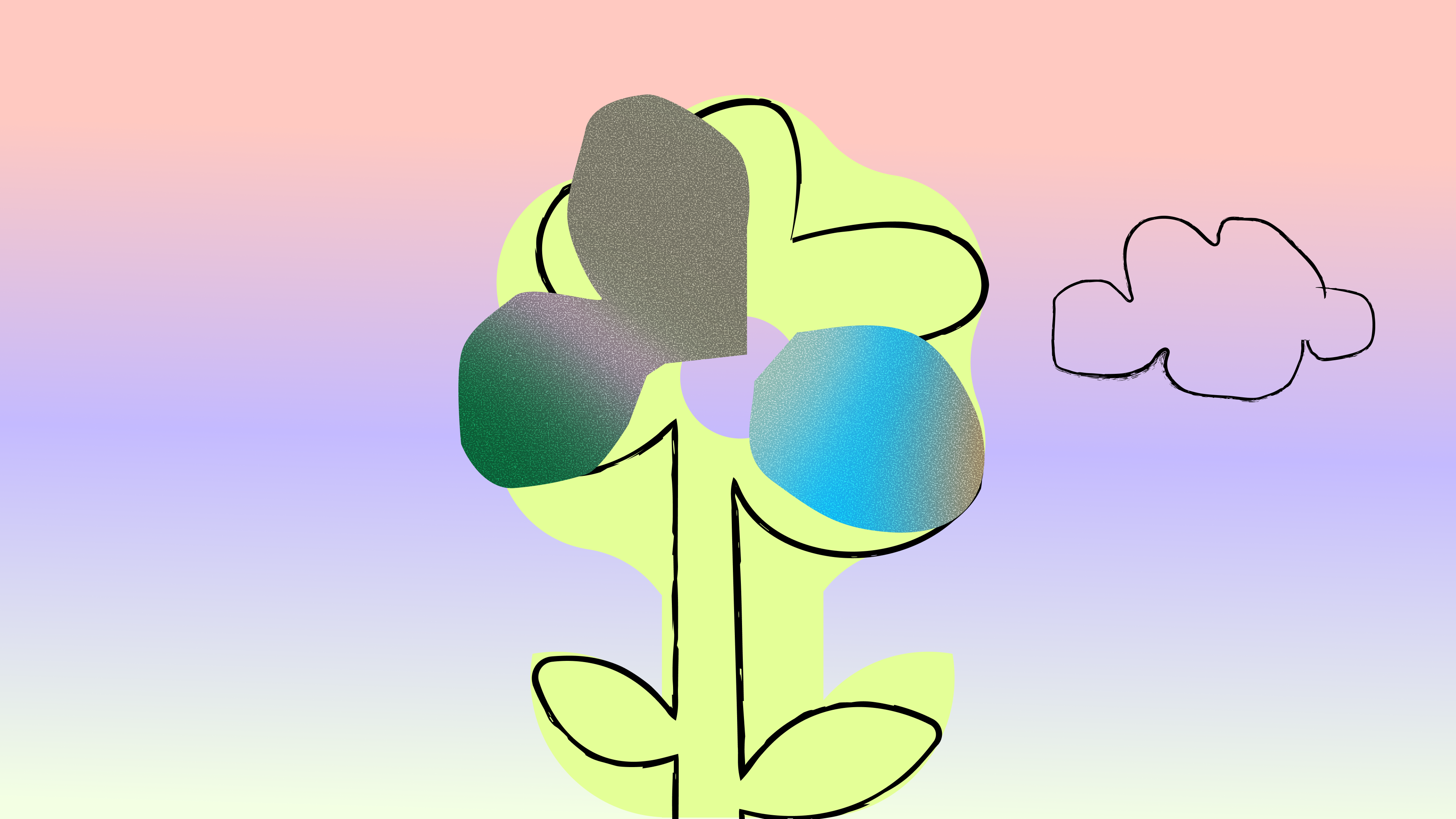 An illustrative sketch of a flower